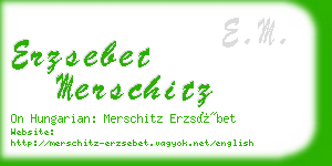 erzsebet merschitz business card